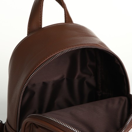 Women's backpack on lightning, brown color-4