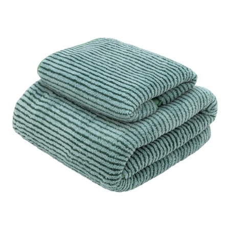 Set of towels "strip", size 30x70 cm, 70x130 cm, mint color-1