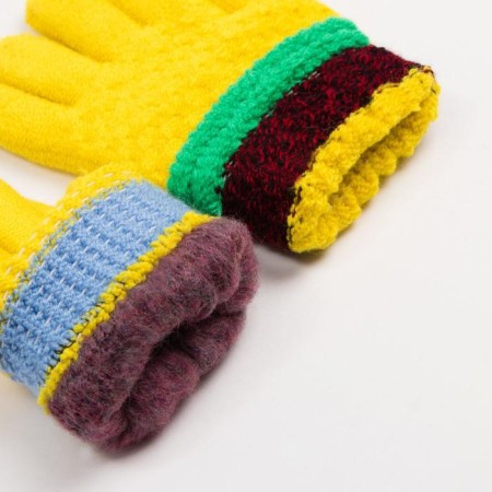 Children's gloves minku colored, col. yellow, 15 rr (15 cm)-2