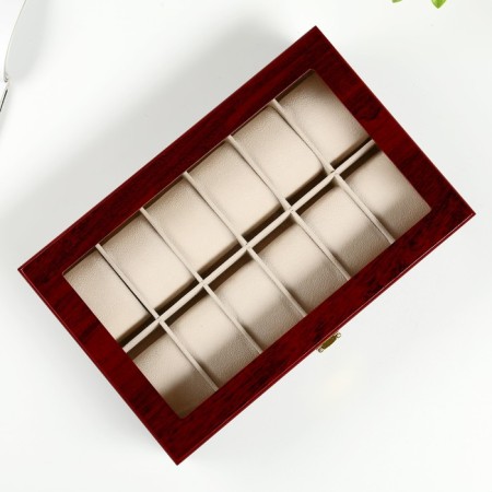 Casket Wood for the clock 12 "Red-brown" varnish 8.3x31x20 cm-4