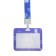 Badge horizontal external size10 x 7.8 cm, internal size 5.2 x 8.2 cm, tape 42 cm, with a bunny pattern