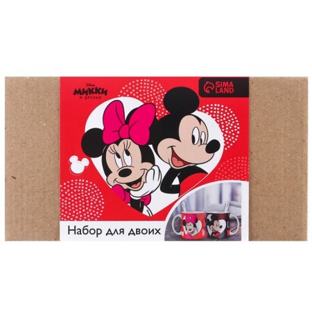 Set of paired mugs, 350 ml "Love", Mickey and Friends-6