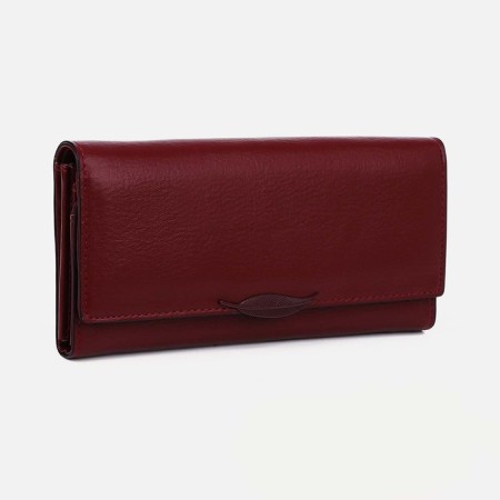 Women's wallet on magnets, burgundy color