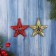 Jewelry decoration "Glitter" (set 2 pcs) 7x6.5 cm, red gold