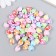 Beads for creativity plastic "Triple heart" Multi -colored set 20 g 0.7x1.1x1.1 cm