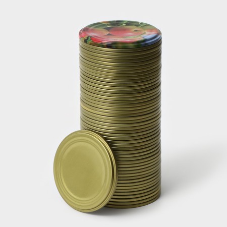 Kneching cover "Assorted", SKO-82 mm, packaging 50 pcs, gold color