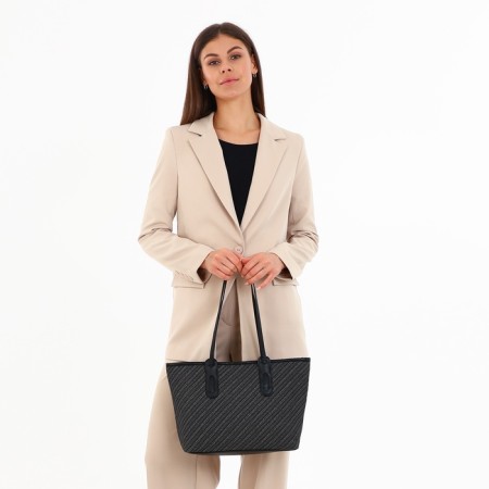 Women's bag with lightning, average size, black color-1