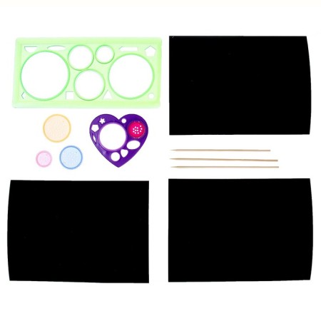 Set for creativity "Magic spirograph", holographic background-2