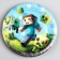 Disposable paper plate "Pixels", 18 cm