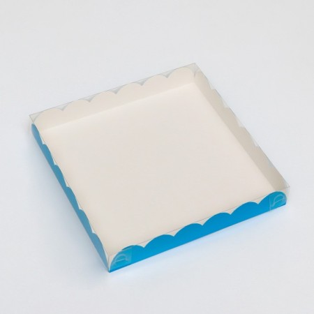 Box for cookies, blue, 21 x 21 x 3 cm