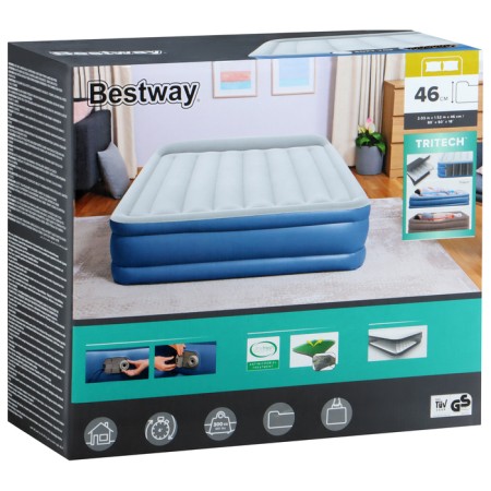 Back -qeen bed, 203 x 152 x 46 cm, with built -in electric pump, 67630 Bestway-6