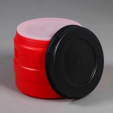 Food barrel, 18 l, neck 27 cm, with a lid, color mix-1