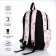 Young backpack from textiles with a zipper, 3 pockets, waist bag, pink color