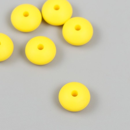 Busina silicone "flattened" bright yellow d = 1.2 cm