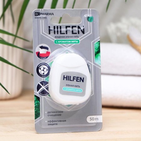 Hilfen tooth thread with mint aroma, 50 m