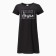 Night shirt female, black color/print, size 48