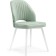 Stool on the Brainy Metal Carcass Velutto 14 Metal/velor, White/Green 48x60x83 cm