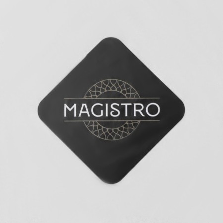 Glass mug with a lid and a spoon Magistro "Diamant", 450 ml, pearly color-9