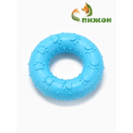 Chewing toy "Donut", 7 cm, blue