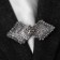 Cardigan clamp "Rombs", gray color in black silver