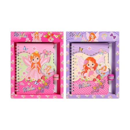 Notebook in a gift box, on a lock, A6, 50 sheets, a line, "Flea", mix-5