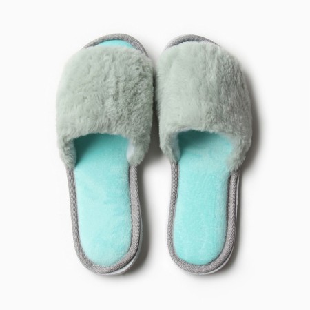 Women's slippers with an open nose size 38-39, mint color-1