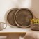 A set of porcelain plates SL Home "Molveno", D = 21.4 cm, brown color