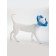 Veterinary collar made of felt "chamomile", size l, blue