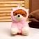 Soft toy "Dog", in a suit of a unicorn, 18 cm, pink color