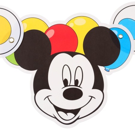 Girland on groves with a poster "Happy Birthday", length 284 cm, Mickey Mouse-3