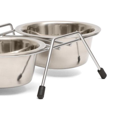 A set of 2 bowls on a stand, 2 x 225 ml-5