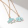 Set 2 Kulons "Centure" Shark and a Cloud, the color of the blue and blue in gold, 40 cm