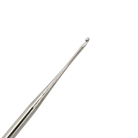 IMRA hook for thin yarn without a handle, steel, with a guide area of ​​0.75 mm-2