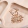 Table - a tray with a menage and folding legs "I kiss better than I cook" d = 30x2 cm,