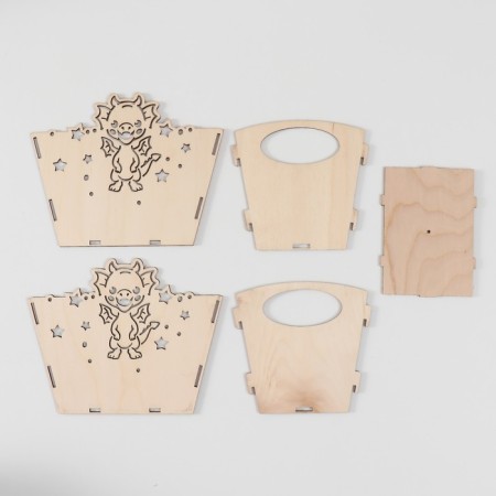 Basket-jacket "Dracosha" natural 18x12x14.5 cm (set of 5 parts)-4