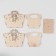 Basket-jacket "Dracosha" natural 18x12x14.5 cm (set of 5 parts)