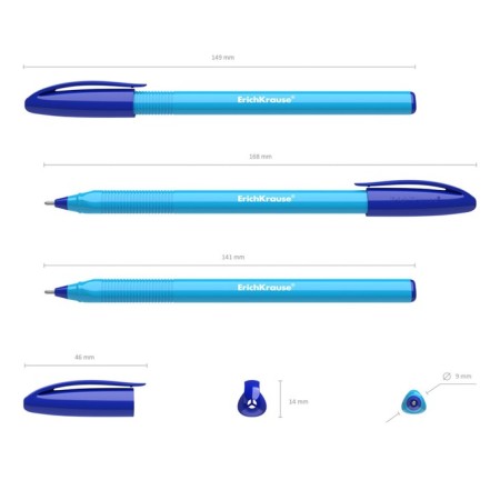 Ballic handle Erychkrause U-108 Neon Stick 1.0, Ultra Glide, Blue Ink color blue-2