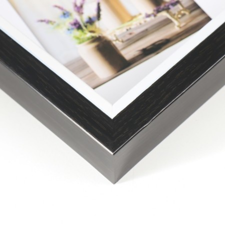 Photo frame plastic in 6 photos "Warm memories" with clothespins, black and white 53x30 cm-1