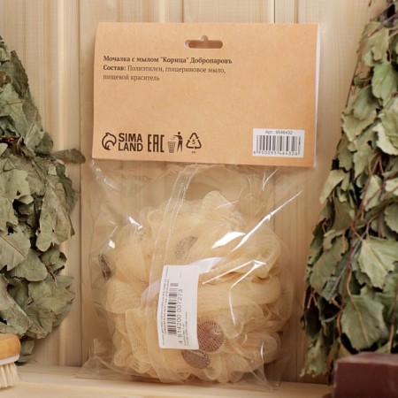 Washcloth with soap "cinnamon" of Dobroparov-1