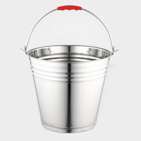 Bucket 12 l, d = 32 cm, from stainless steel Aisi 201