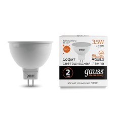 LED LED ELEMENTARY 3.5W MR16 3000K TEP. Bel. Gu5.3 290lm Gauss 13514
