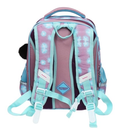 School backpack 37 x 28 x 13cm, ergonomic back, Across 557, + bag, pink-4