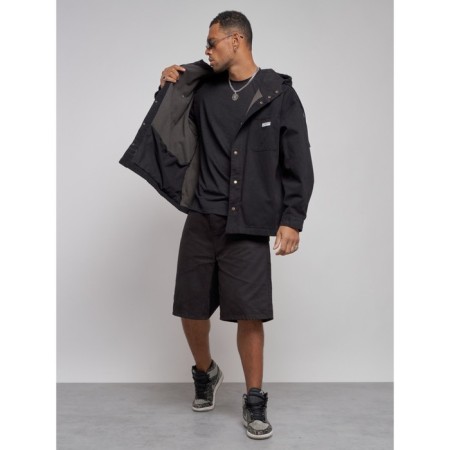 Jeaning jacket men's, size 48, black color-12