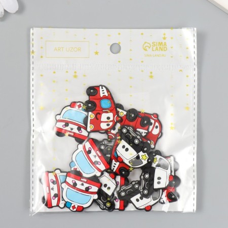 Decor for creativity rubber "Special services. Transport" set 15 pcs MIX 2.8x3.5 cm-5