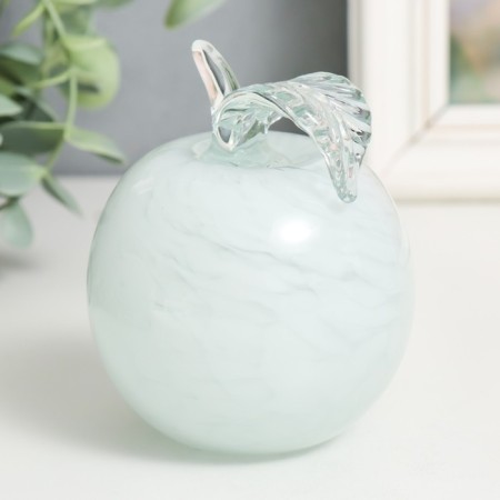 Souvenir Glass in glassbreaker "Apple" h 90 mm white-1