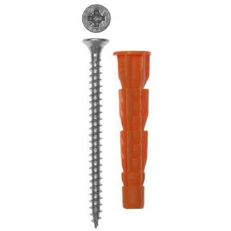 Dowel-gvo bison, universal, with a screw, polypropylene, 12x71 mm, 3 pcs-3