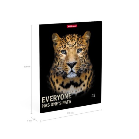 Notebook of 48 sheets in the Erichkrause Strong and Brave cage, cover coated cardboard, matte lamination, mix-8
