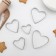 A set of forms for cutting the cookies “heart”, 5 pcs, 7.5 × 7.4 cm, silver color