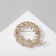 Brooch "Butterflies" in a pearl wreath, the color is white in gold