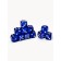 Playing bones, 1.6 x 1.6 cm, set 50 pcs, blue